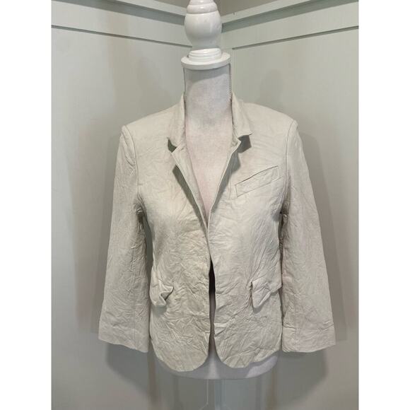 Zadig & Voltaire Verys Creased Leather Jacket in Natural - Picture 4 of 15